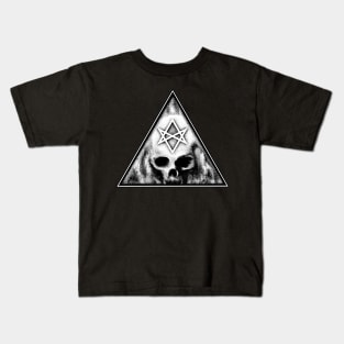 Unicursal hexagram w/ skull Kids T-Shirt